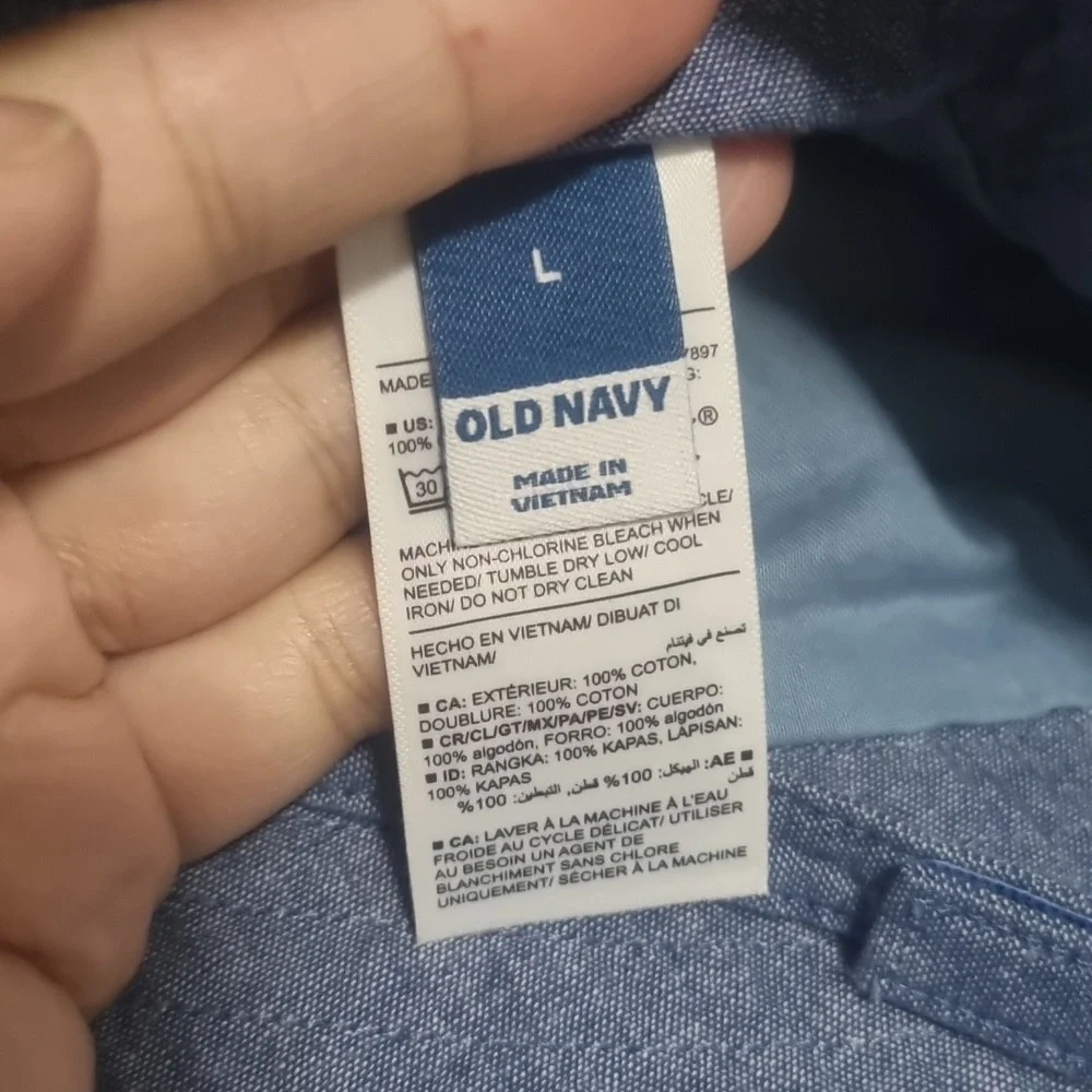 OLD NAVY Kids Chambray Bucket Hat Blue Size Large